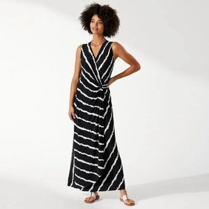 Tommy Bahama Clara Faux Wrap Maxi Dress Tie Dye Size Small